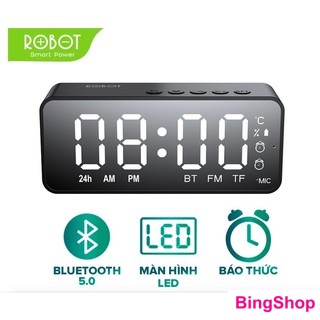 Loa Bluetooth 5.0 màn hình LED kiêm đồng hồ báo thức và kính tráng gương công suất lớn hỗ trợ thẻ nhớ-ROBOT RB150