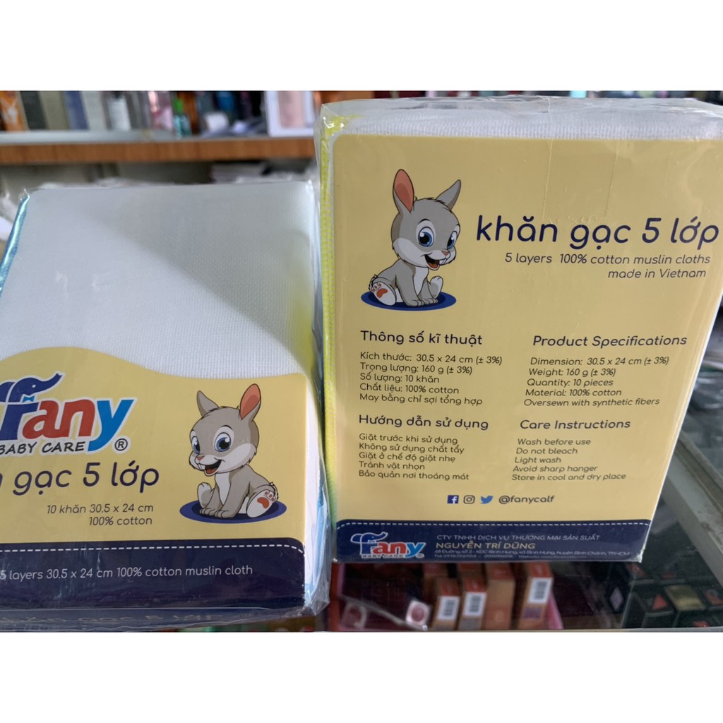 khăn mùng / khăn sữa cho bé fany 4 lớp hoặc 5 lớp/ 10 cái