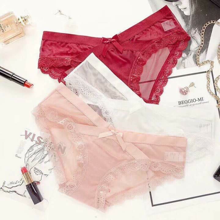 Combo 10 quần lót ren V nơ đẹp sexy gợi cảm