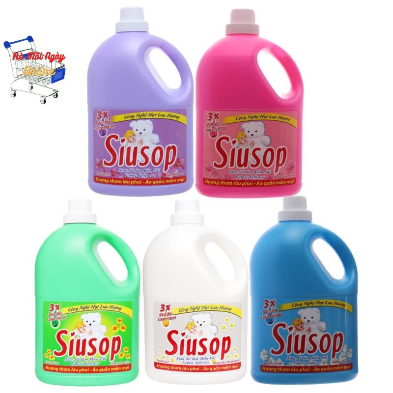 Can Nước xả vải SIUSOP 3,6kg Cho vải mềm mại, thơm lâu