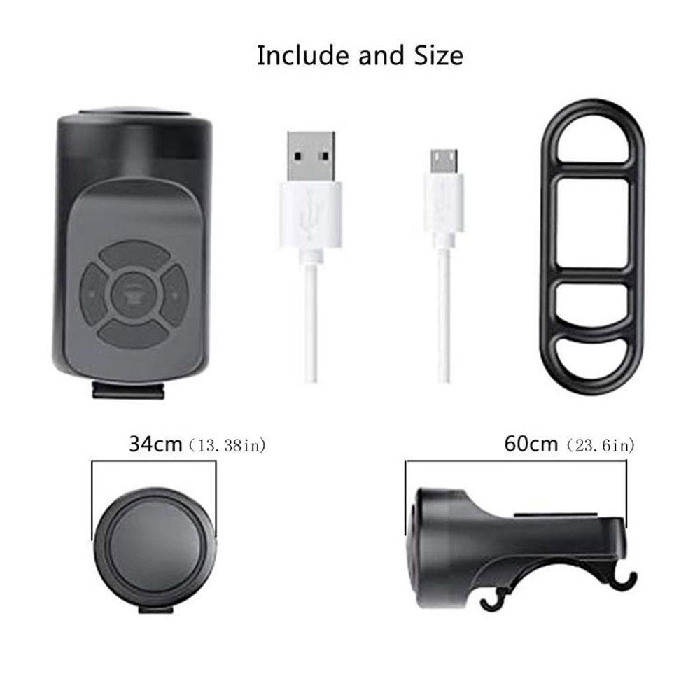 Còi Điện 4 Âm Chống Trộm Chống Thấm Nước Sạc USB TAYLOR1 Dành Cho Xe Đạp Leo Núi