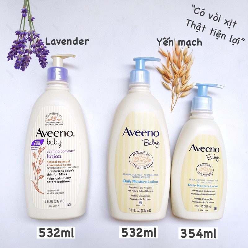 Kem dưỡng ẩm toàn thân cho bé Aveeno Baby 532ml