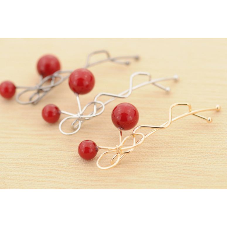 (Sỉ 6,5k) Kẹp Tóc Anh Đào Cherry Kim Loại   Clovershop68