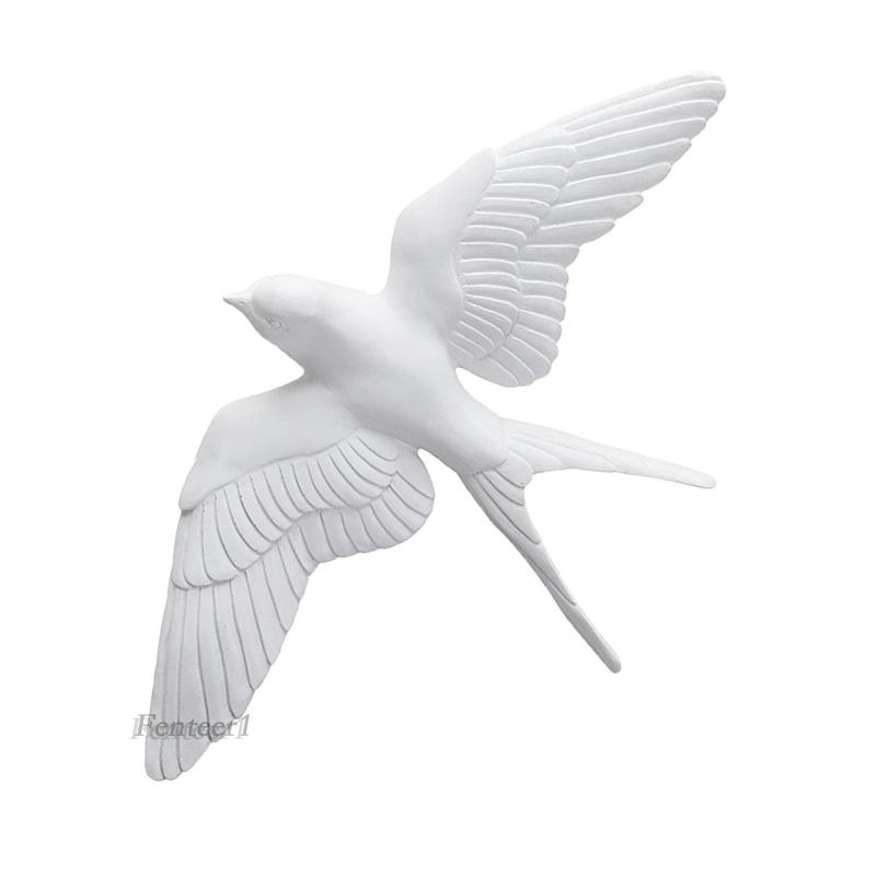 [Fenteer1] Hình Chim Én Bằng Nhựa Resin Trang Trí Tường Phòng Khách / Sân Vườn Phong Cách Bắc
