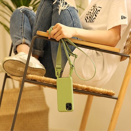 Ốp Điện Thoại Silicon Có Dây Đeo Chéo Cho iPhone 13 12 11 Pro Max XS XR X 8 7 PLUS SE