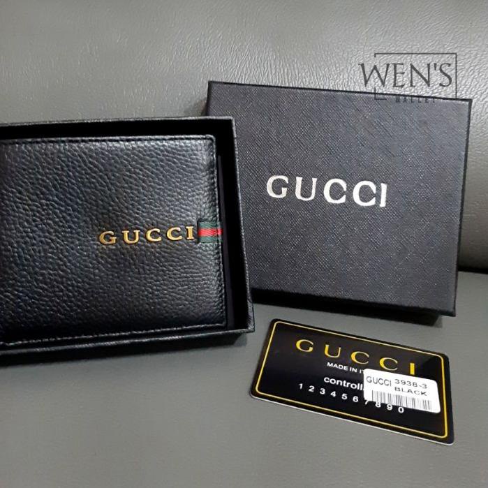 Ví Da GUCCI Dáng Ngắn Nhập Khẩu Chất Lượng Cao Thời Trang Cho Nam 3959 lq0