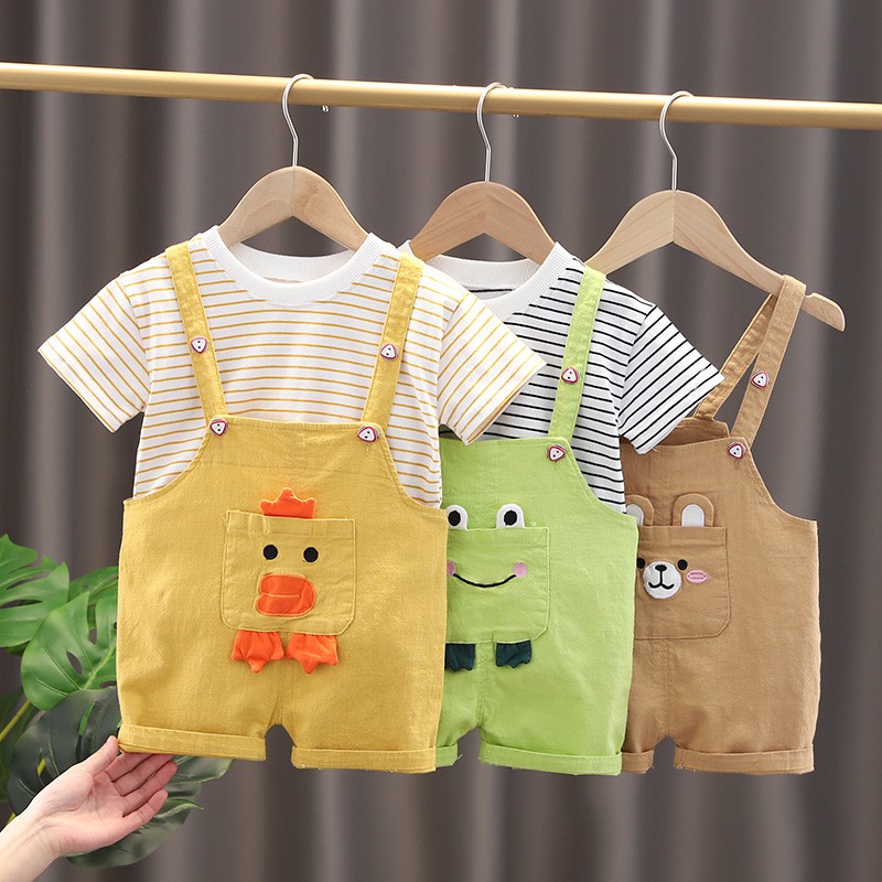 SET YẾM BÉ TRAI CON THÚ ÁO THUN BÉ TRAI CHO SIZE TỪ 1 - 4 TUỔI - S1157