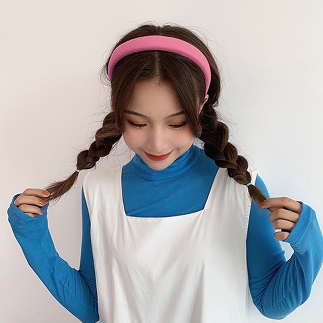 Bờm vải trơn nhiều màu dày bản nhỏ phong cách Hàn Quốc trẻ trung năng động xinh xắn hot trend BD459
