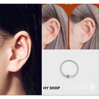 Khuyên tai titan mini hoop with ball tròn nhỏ cá tính thép y tế siêu bền không dị ứng không gỉ unisex BTS