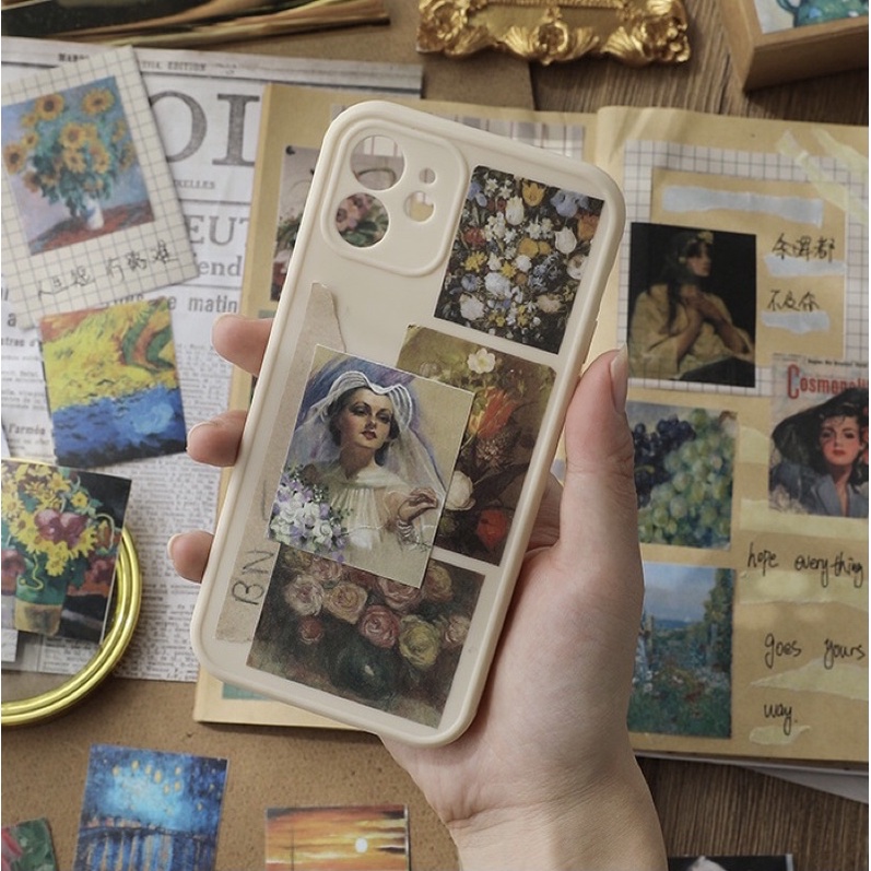 KimiTape Quyển 50 tờ giấy nền vintage trang trí Nhật ký, Bullet Journal