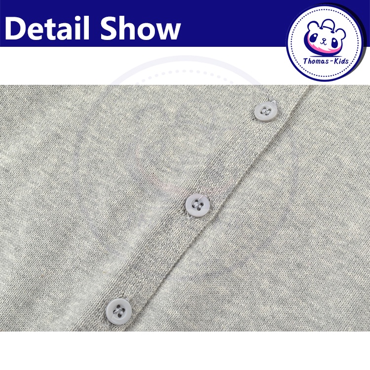 Áo Khoác Len Tay Dài Màu Trơn Dễ Thương Cho Bé 1-6 Tuổi