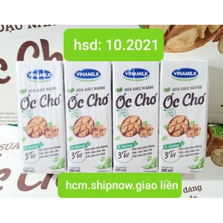 sữa đậu nành óc chó vinamilk 48h hộp X 180ml, 3.2022