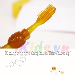 Bàn chải tập đánh răng silicone Cmbear cho bé.