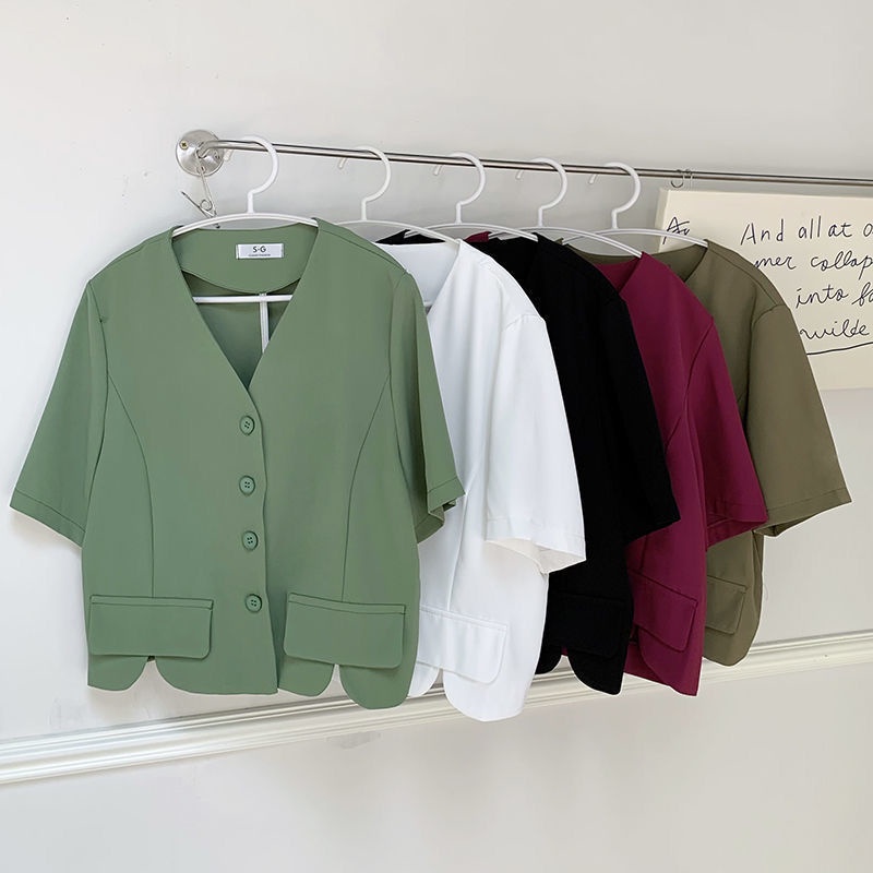 Áo Khoác Vest Ngắn Thời Trang Mùa Hè Phong Cách Hàn Quốc Cho Nữ