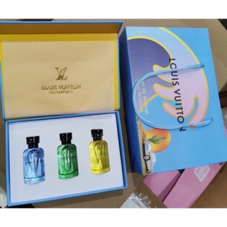   HÀNG HIẾM  Set Bộ Nước Hoa LV Louis Vuitton mini 3 chai - 10ml 🌷 3 mùi cực phẩm - hộp sang chảnh kèm túi🌸 