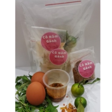 Bánh tráng chấm CÔ NĂM GÁNH, Bà gánh sốt muối siêu ngon siêu to