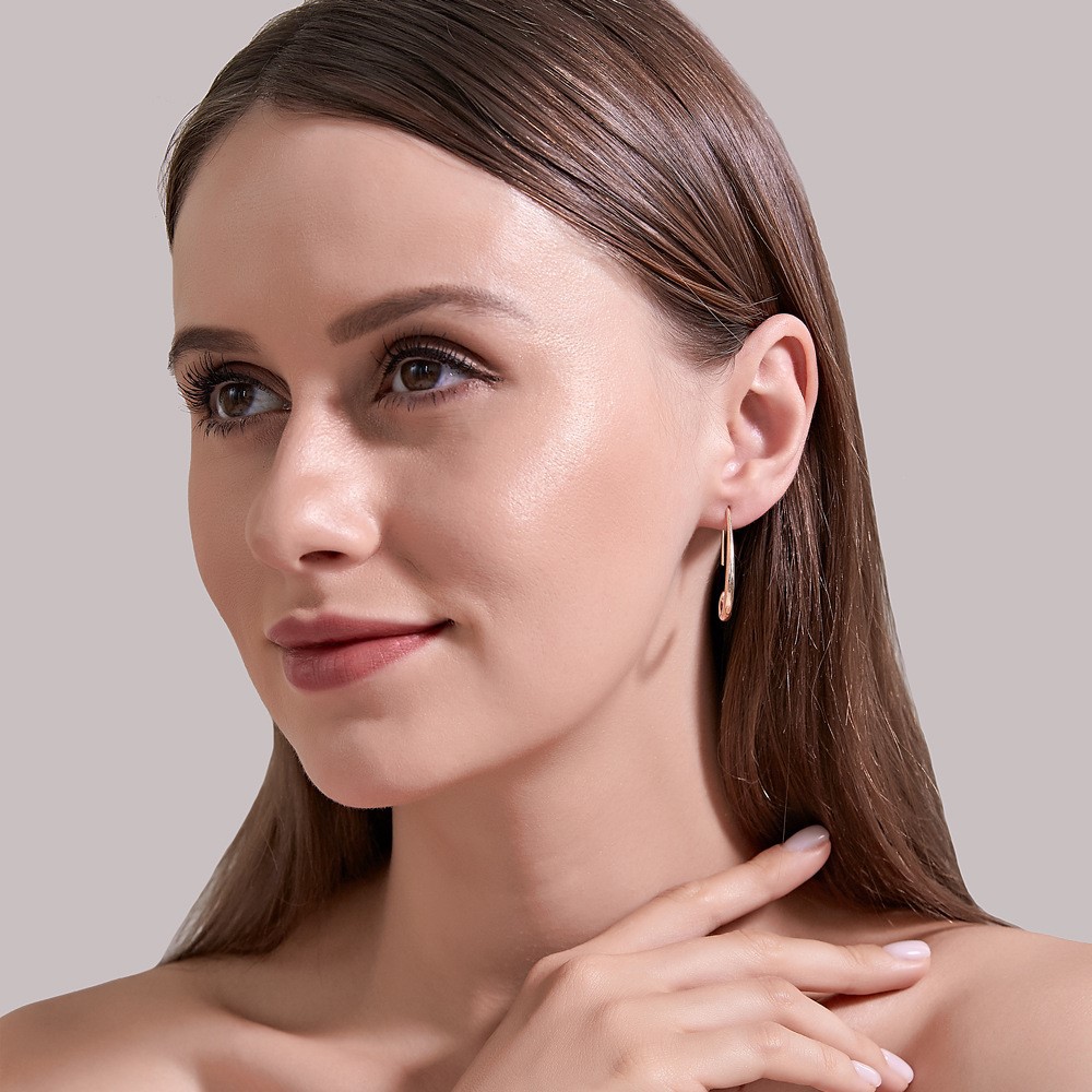 Khuyên Tai Hình Giọt Nước Màu Vàng / Bạc Thời Trang Cho Phụ Nữ