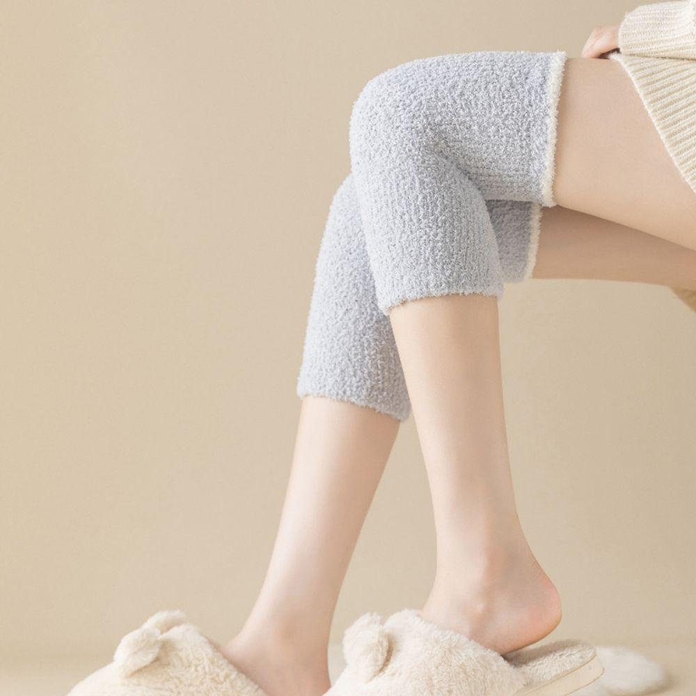 DANILO Vỏ Bọc Giữ Ấm Chân Dệt Kim Co Giãn Màu Sắc Ngọt Ngào Thời Trang Mùa Thu Cho Nữ