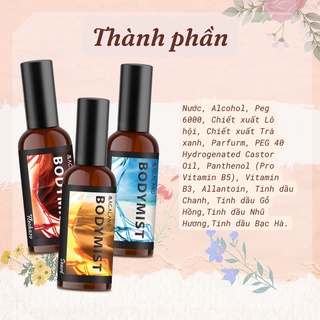 Body mist hương đào MACALAND 20ml/100ml dành cho nữ lưu hương lâu, dưỡng ẩm cho da - NaturalMart