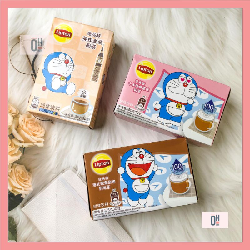 Trà sữa lipton Doremon hộp 10 gói