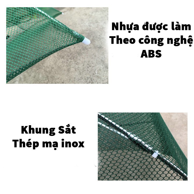 Lưới Đánh Bắt Cá Bát Quái 6 - 8 12- 16 Cửa A Cường + Tặng kèm 1 gói mồi bẫy tôm,cua,c