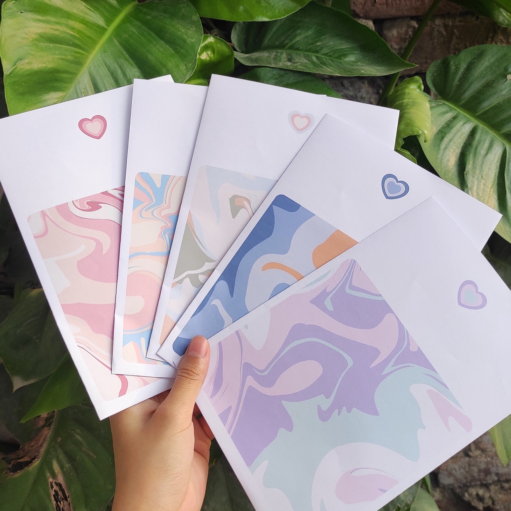 Set 5 túi giấy mini dễ thương size 13,5*20 cm gói quà, đóng hàng | Aimée