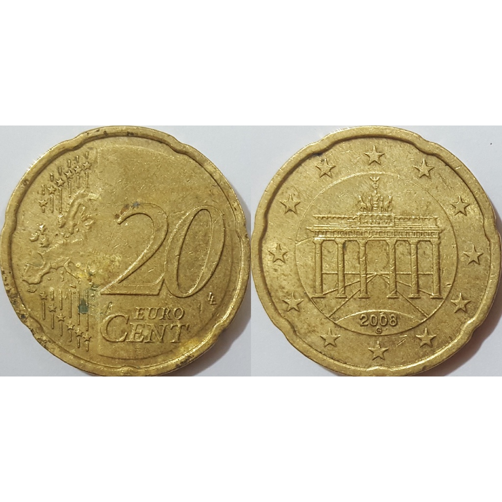 Đồng xu 20 Euro Cent Đức (Germany) 2007-Nay