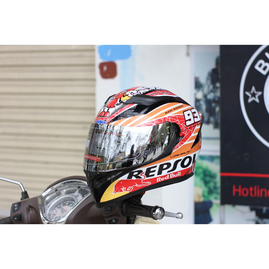 Tem decal dán mũ bảo hiểm REPSOL