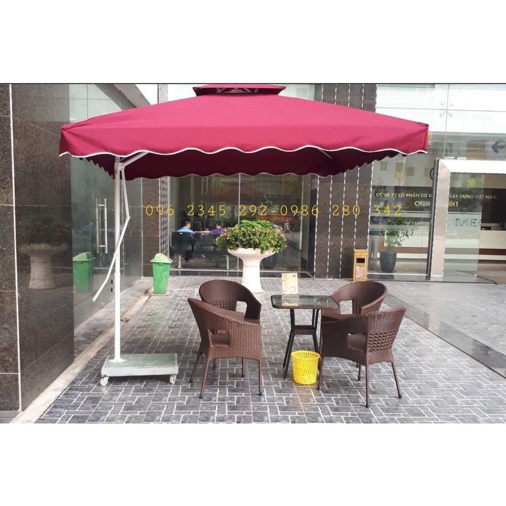 Ô Che Nắng Trang Trí Sân Vườn, Quán Cafe (Chân đế nặng hơn 50kg)