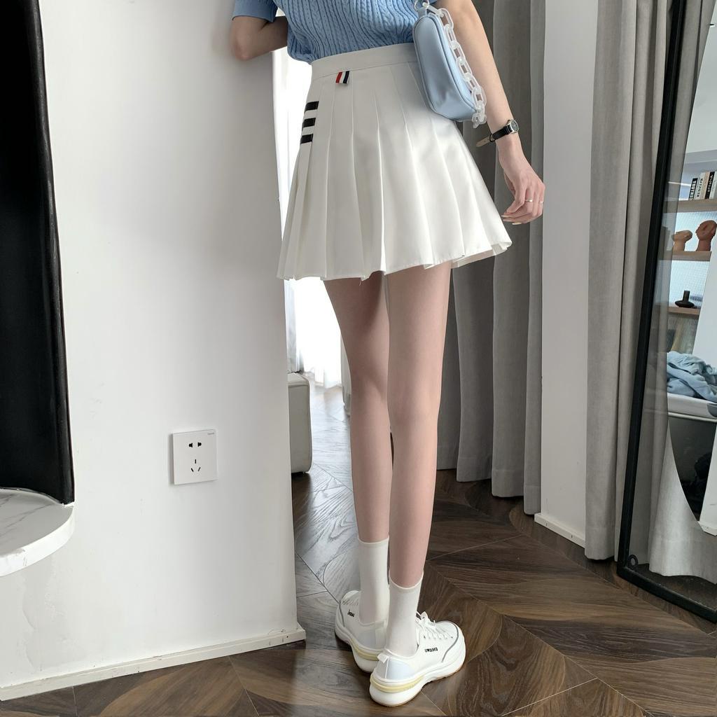 Chân Váy Lưng Cao Xếp Ly Phong Cách Hàn Quốc Xinh Xắn Cho Bạn Gái