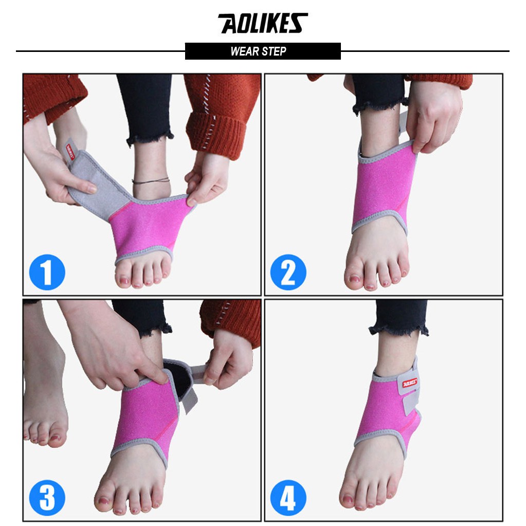 Bộ đai bảo vệ mắt cá chân trẻ em AOLIKES A-7128 thoáng khí children sport ankle protector