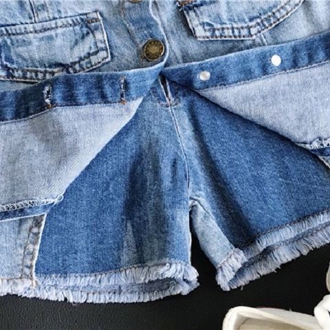 Chân Váy Denim Thời Trang Mùa Hè Hàn Quốc Kiểu Mới 2022 Cho Bé Gái