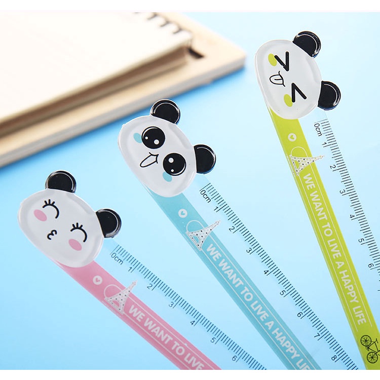 Thước kẻ học sinh cute dễ thương dài 15cm hình con vật