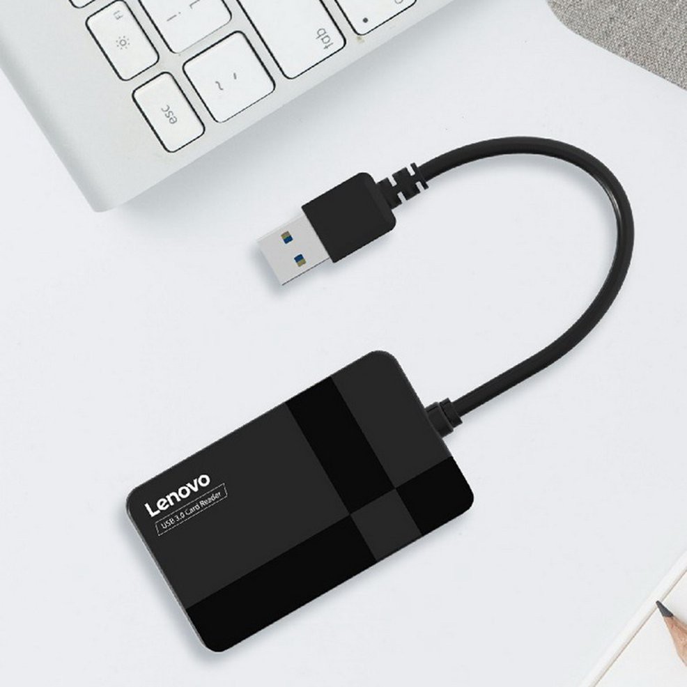 Đầu đọc thẻ nhớ 4 trong 1 TF CF MS lenovo d302 usb 3.0 5gbps