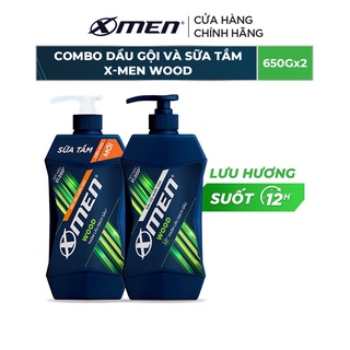 Combo Dầu Gội X-Men Nước hoa Wood 650G và Sữa Tắm X-Men Nước hoa Wood 650G