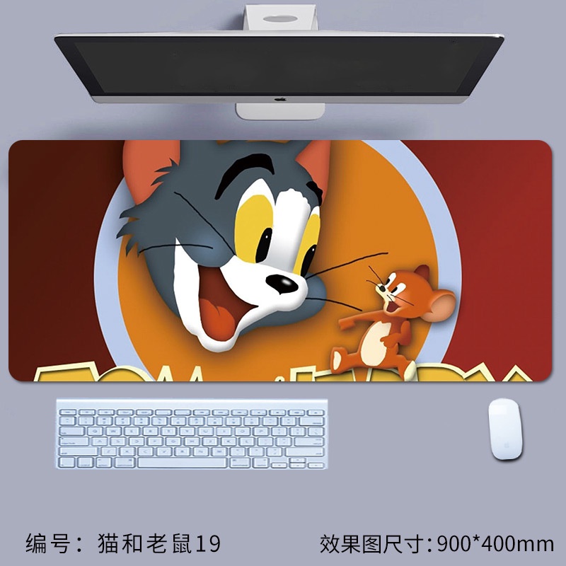 Thảm Lót Chuột Chơi Game Bằng Cao Su Tự Nhiên Chống Trượt In Hình Tom Và Jerry Độc Đáo