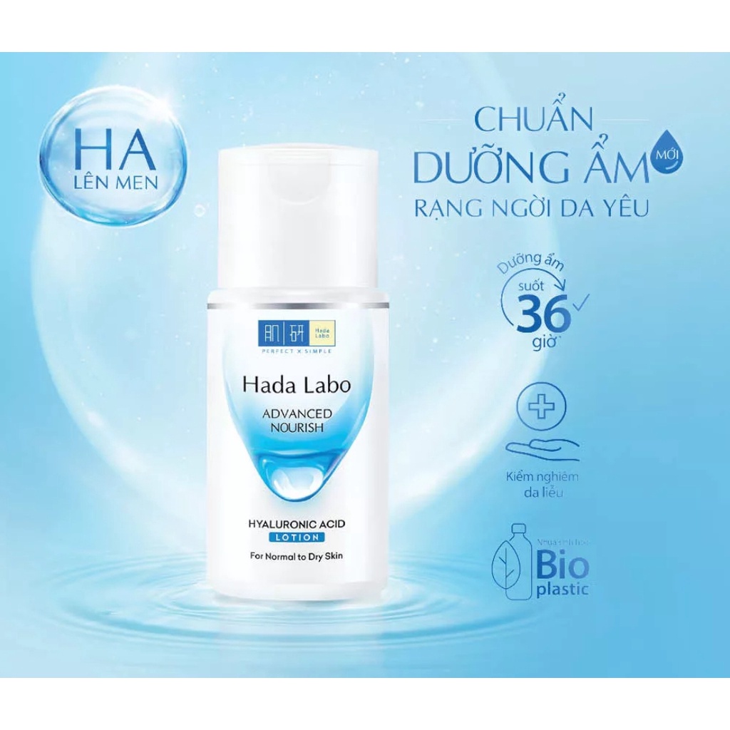 Dung dịch dưỡng ẩm tối ưu Hada Labo Advanced Nourish Lotion Hyaluronic Acid dùng cho da thường và da khô 100ml/170ml