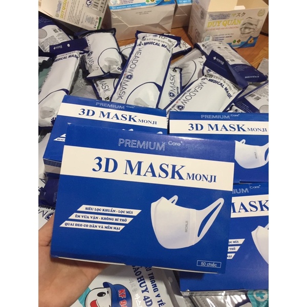 (50 cái) Khẩu Trang 3D Mask Monji