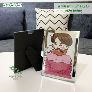 Khung ảnh để bàn kính tràn viền mỏng