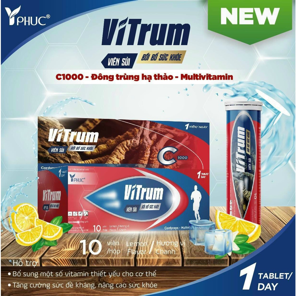 Viên sủi Vitrum C bồi bổ sức khỏe Tube 10 viên