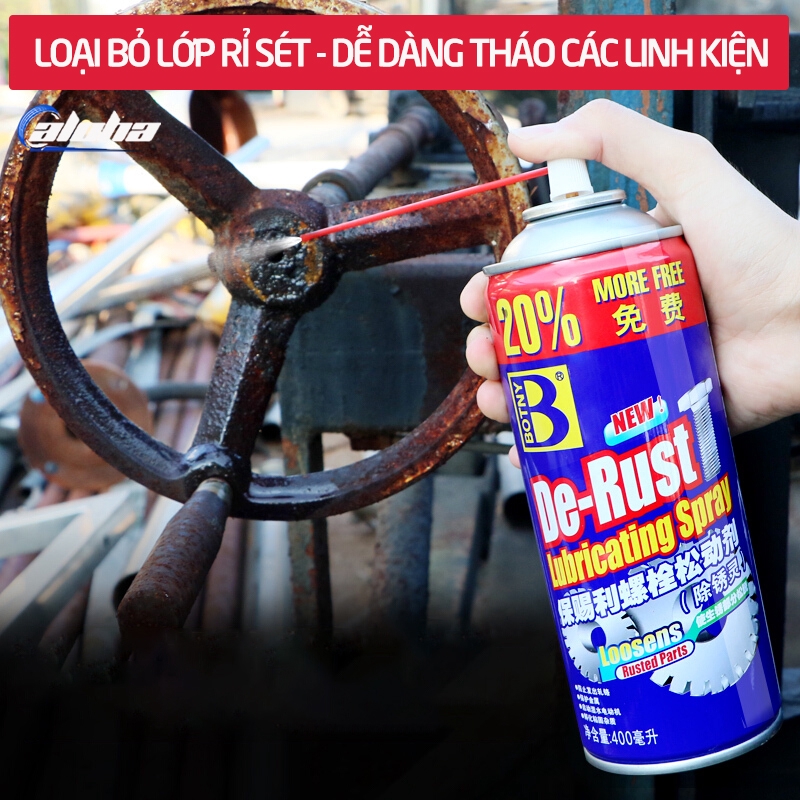 Dung dịch đa năng làm sạch rỉ sét BOTNY De-Rust Lubricating Spray,dầu xịt tẩy rửa vết rỉ sét và bôi trơn kim loại_B-1165