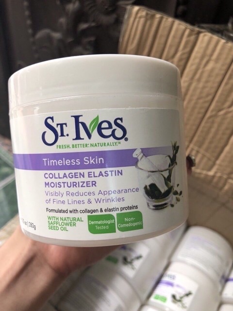 Kem dưỡng da St.ives Timeless Skin Collagen Elastin Facial Moisturizer 283gr