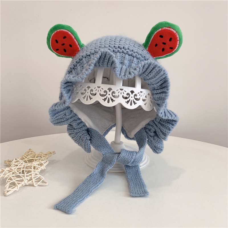 Mũ beanie Trùm Tai Hình Trái Cây Dễ Thương Cho Bé 2-8 Tuổi