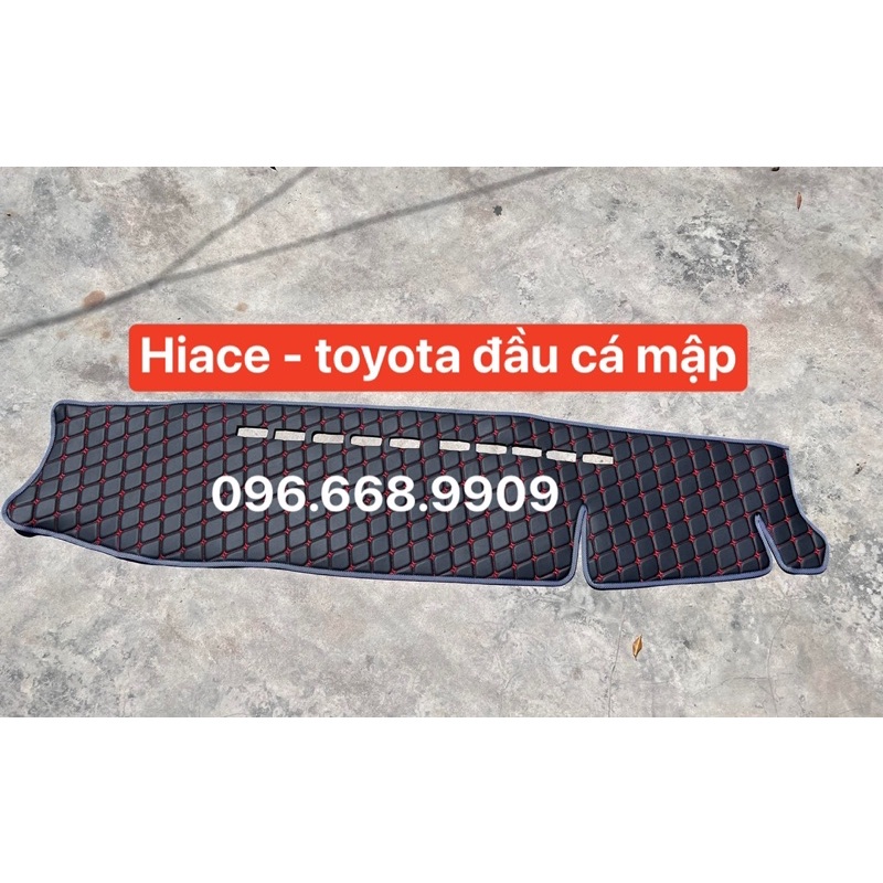 Thảm taplo toyota hiace đầu cá mập - đầu búa - dcar86 xưởng sản xuất thảm taplo xe tải xe con