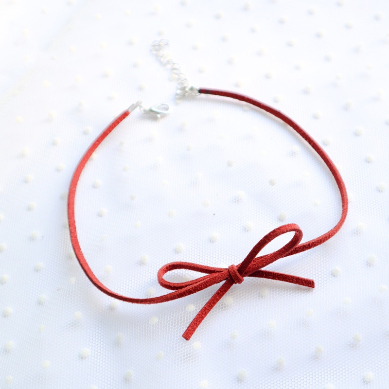 Vòng Cổ Choker Màu Đỏ Thiết Kế Hợp Thời Trang