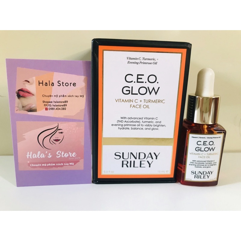 [Mã 44FMCGSALE giảm 8% đơn 500K] Sunday Riley ✨ Dầu dưỡng sáng da mờ thâm C.E.O. Glow Vitamin C and Turmeric Face Oil