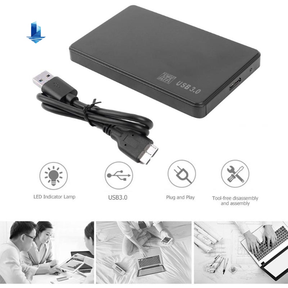 Hộp Đựng Ổ Cứng Ngoài 5gbps Usb 3.0 2.5 Inch Sata Hdd Ssd Cho Pc