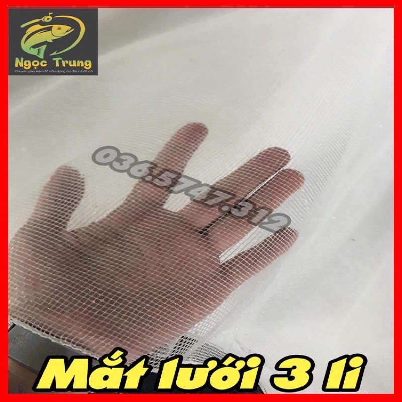 Lưới kéo cá - Lưới vét cá - Lưới quét cá chất liệu bằng cước PE mắt lưới 3li