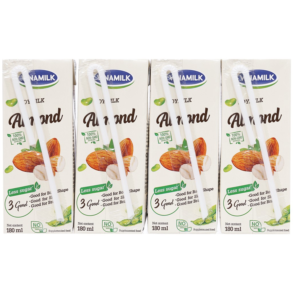 [ EXP:2022-05-12 ] Thùng 48 hộp sữa đậu nành hạnh nhân Vinamilk 180ml