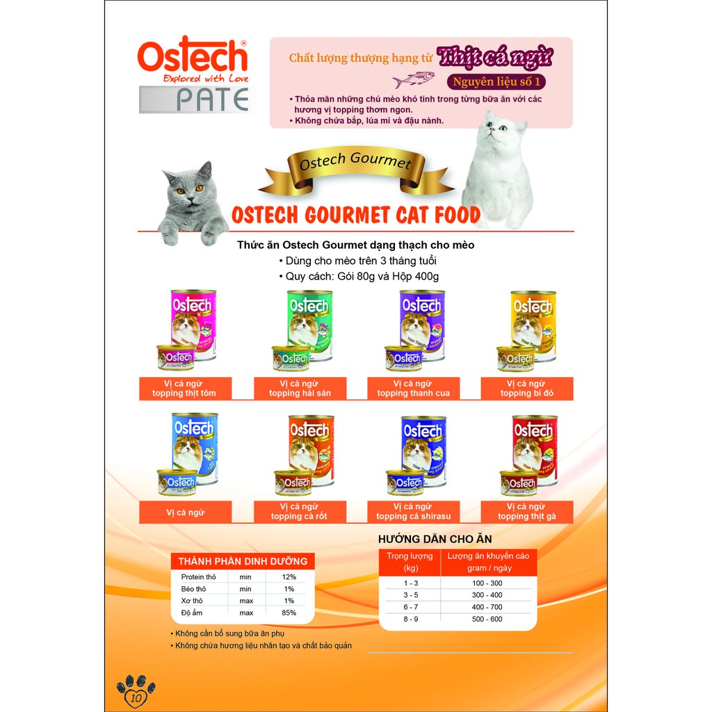 Pate cho mèo Ostech Gourmet Cat Food 80g